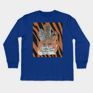 Cat The Boss Kids Long Sleeve T-Shirt